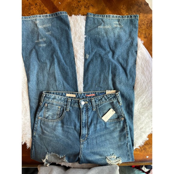 Anthropologie Pilcro Jeans Ripped Denim Size 27 NWT - Picture 1 of 10